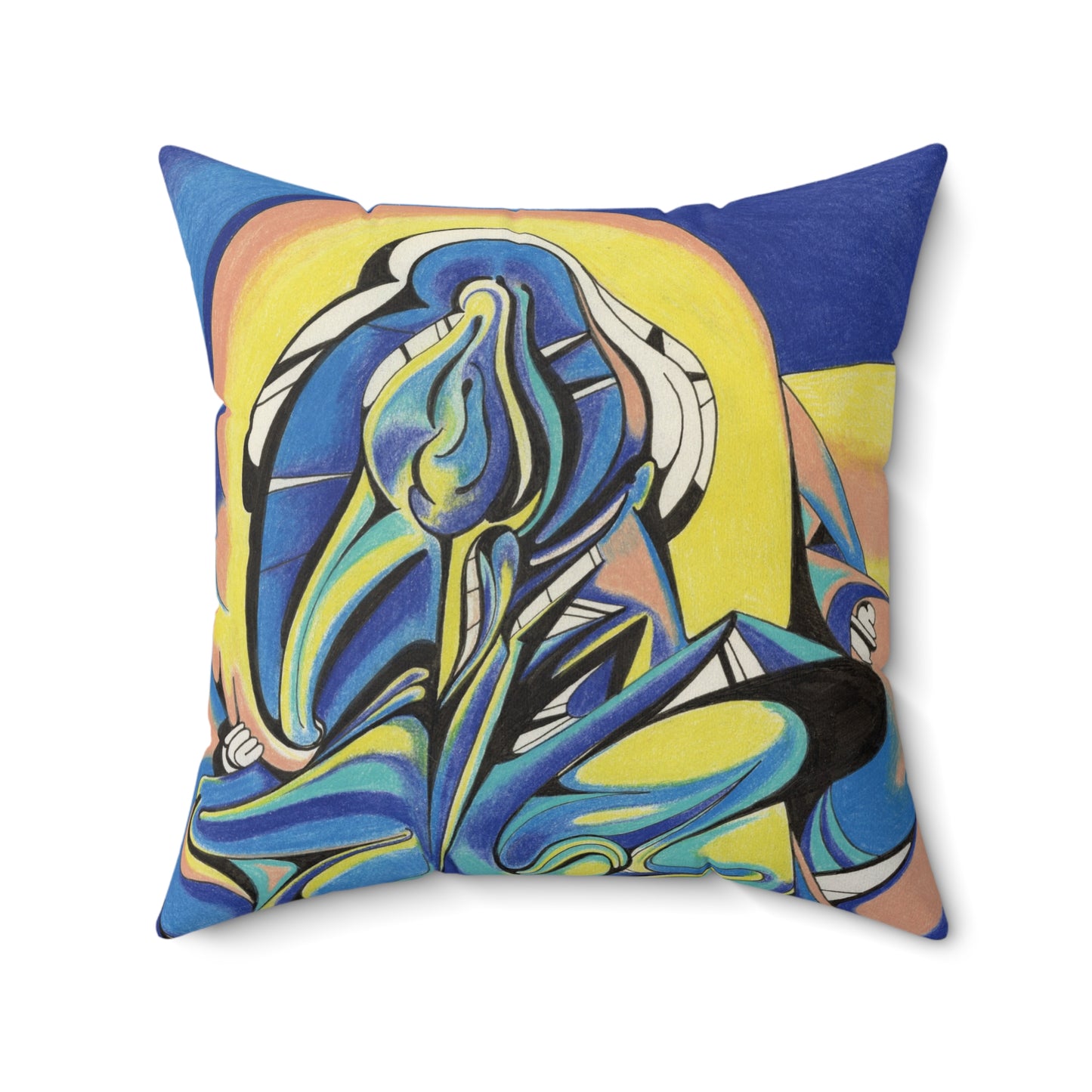 "The Mermaid" Faux Suede Pillow